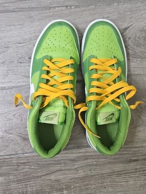 Nike Kids Green and Yellow Lace-Up Sneakers